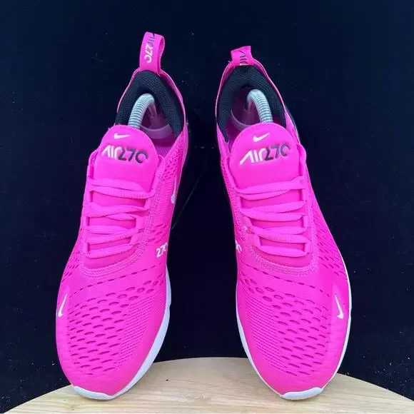 NIKE MAX 270 (GS) LASER FUCHSIA PINK-WHITE SZ 6.5Y-WOMENS SZ 8 [943345-602]